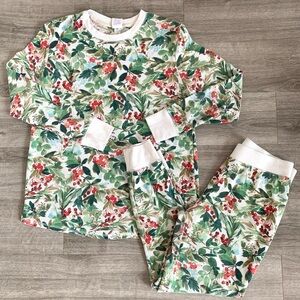 Stars Above Women’s M Thermal Pajama Set Holiday Floral Berry Loungewear Cozy